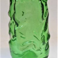 Vintage Murano green Art Glass vase with dimpled exterior - approx 23cm H - Sold for $75 - 2019