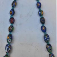 Vintage graduated Murano millefiori bead necklace - Sold for $37 - 2019