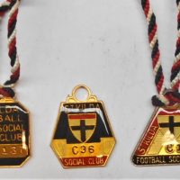 3 x c1970's VFL St Kilda Saints Football Club metal membership badges incl 1972, 1973 and 1974 - Sold for $81 - 2019