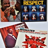 4 x Vintage JIMMY SMITH Blues LP Records - RESPECT, Monster, Hoochie Coochie man & The Dynamic Due w Wes Montgomery - all Verve label & in Good Orig C - Sold for $50 - 2019