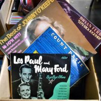 Box lot - assorted vinyl LP and 33 12 RPM record albums inc, Johnny O'Keefe, Jose Feliciano, Bryan Ferry, The Blues Brothers, etc - Sold for $43 - 2019