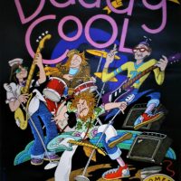 Unframed Signed DADDY COOL Gig Poster - Teenage Heaven Sex, Dope & Rock N Roll - poster art designed by Ian McCausland & Signed in pencil on margin -  - Sold for $43 - 2019