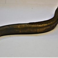 Unusual Modern Pottery EEL Figure - very life like, incised design, lovely metallic like glaze, impressed numbers to base & Artists Monogram to tail - - Sold for $56 - 2019
