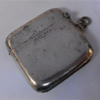 c1910 English Sterling Silver Vesta Case, hallmarked Birmingham by William Hair Haseler - Sold for $56 - 2019