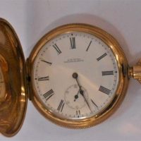 c1918 gents Waltham rolled gold Hunter pocket Watch - working - Sold for $186 - 2019
