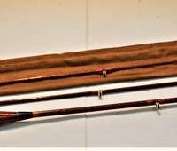 Lovely Vintage 3 Piece TROUT FISHING Rod - very well made, in fab cond w original canvas Bag - marked Dominion to rubber end stopper - Sold for $43 - 2019