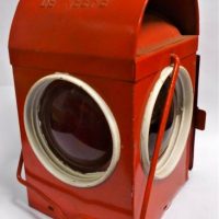 Vintage Chalwyn red roadworks lamp - Sold for $50 - 2019
