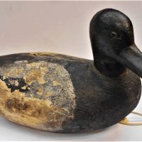 c19th century wooden decoy duck - Sold for $35 - 2019