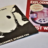 2 x Vintage Exploding Whie Mice 45rpm Singles incl Breakdown Number Two limited edition & I Just Want my Fun Special Edition Coloured Vinyl - Sold for $31 - 2019