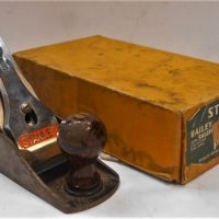 Boxed vintage Stanley No 4 'Bailey' plane - Sold for $35 - 2019