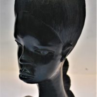 Carved ebony stylised 'African Woman' bust - approx 325 cm tall - Sold for $43 - 2019