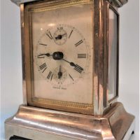 Vintage French Made silver plated carriage clock with clear sides - Sold for $31 - 2019
