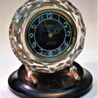 Vintage MCM Russian Made Crystal & Bakelite CLOCK - marked to face MAJAK, 11 Jewels made in USSR - Sold for $50 - 2019