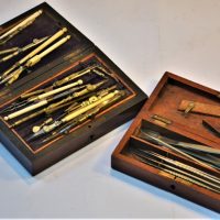 2-x-vintage-boxes-and-contents-incl-various-drawing-sets-scalpel-blades-etc-Sold-for-99-2019