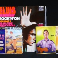Small-group-lot-vintage-vinyl-Elvis-Presley-records-incl-RocknOn-2-record-set-and-various-7-45rpm-singles-inc-original-picture-sleeve-Love-Me-Tend-Sold-for-31-2019