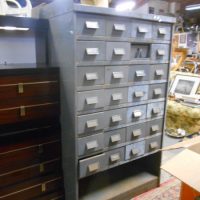 Vintage-industrial-metal-28-drawer-filing-cabinet-Sold-for-50-2019