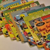 Approx-10-1950s-60s-Australian-Capitol-childrens-records-inc-Hopalong-Cassidy-Sylvester-Daffy-Duck-Bugs-Bunny-Tweety-and-Never-Smile-at-a-Cro-Sold-for-75-2019