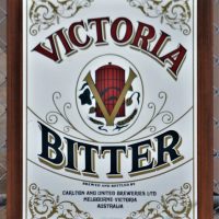 Framed-c1979-VICTORIA-BITTER-bar-Mirror-marked-Copyright-Fred-Brooke-1979-to-lower-59x44cm-Sold-for-186-2019