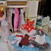 Group-lot-Cindy-items-doll-dressed-in-vintage-outfit-shoes-Sindy-wardrobe-with-outfits-bed-bedding-Sold-for-99-2019