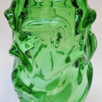 Heavy-green-Murano-Art-Glass-vase-with-wave-like-finish-ground-base-approx-18cm-H-Sold-for-35-2019