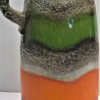 Large-Retro-MCM-West-German-Pottery-Handled-Vase-Orange-Green-bands-w-Grey-Fat-Lava-glaze-all-marks-to-base-54cm-H-Sold-for-149-2019