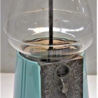 Vintage-style-lolly-dispenser-coin-operated-pale-blue-painted-metal-with-clear-plastic-approx-35cm-H-Sold-for-43-2019