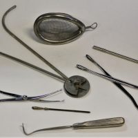 1_Group-lot-vintage-surgical-instruments-implements-strainer-etc-Sold-for-35-2019