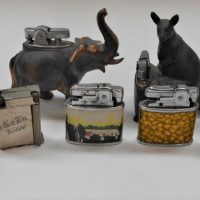 1_Small-lot-assorted-cigarette-lighters-inc-figural-pewter-kangaroo-figural-elephant-Ace-of-Hearts-etc-Sold-for-68-2019