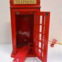 Novelty-wooden-Red-Telephone-Box-with-functioning-telephone-on-the-inside-approx-39cm-H-Sold-for-56-2019