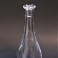 Swedish-Orrefors-Vicke-Lindstrand-1940s-clear-crystal-tear-drop-shaped-decanter-incised-details-to-base-approx-37cm-H-inc-stopper-Sold-for-43-2019