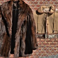 2-x-Pieces-Ladies-Mink-Fur-Jacket-Baileys-of-Perth-WA-label-Kids-CAPE-w-Hood-leopard-print-faux-fur-lining-Sold-for-62-2019