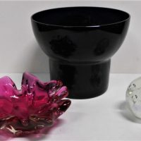 3-x-Pieces-Vintage-ART-GLASS-Large-AMETHYST-Coloured-Comport-Vase-Paperweight-etc-Sold-for-43-2019