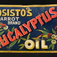 192030s-BOSISTOS-Advertising-Card-BOSISTOS-PARROT-BRAND-EUCALYPTUS-OIL-Fab-Colourful-period-design-some-damage-sighted-29x51cm-Sold-for-348-2019