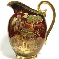 1930s-CARLTONWARE-ROUGE-ROYALE-Chinaland-gilt-handled-jug-Approx24cmH-Sold-for-118-2019