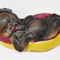 1950s-Brownie-Downing-Pottery-Aboriginal-child-sleeping-in-a-Coolamon-figural-wall-plaque-details-verso-design-No-35057-with-signature-approx-17cm-Sold-for-37-2019
