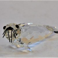 3-x-Swarovski-crystal-animals-large-Seal-mouse-hedgehog-Sold-for-81-2019