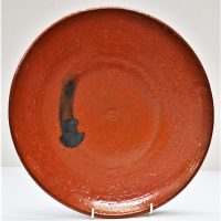 ARTUR-HALPERN-Australian-Pottery-CHARGER-LIGHT-BROWN-GLAZE-w-Darker-brown-splotch-to-one-section-signed-w-Initials-AH-verso-34cm-Diam-Sold-for-43-2019