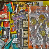 Box-Lot-of-AFL-Trading-Swap-Cards-incl-Collingwood-Membership-Passes-Collectable-Coins-Card-Albums-etc-Sold-for-62-2019