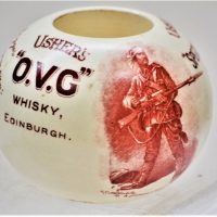Circa-1900-Cream-Stoneware-advertising-Match-striker-Ushers-OVG-Whisky-with-image-of-wounded-Boer-War-Soldier-titled-A-Gentleman-in-Khaki-and-poem-Sold-for-62-2019