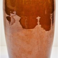 c1920-30s-Awaji-Japanese-Art-Pottery-Vase-w-Brown-Glaze-marks-to-base-Sold-for-43-2019