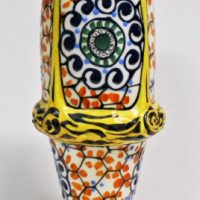 c1930s-Czechoslovakia-Amphora-unusual-shaped-pottery-vase-with-hand-decoration-makers-marks-and-signature-to-base-315cm-tall-Sold-for-87-2019