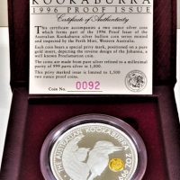 2oz-Silver-coin-The-Australian-Kookaburra-1996-Proof-Issue-92-in-original-case-with-box-Sold-for-81-2019