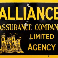 Vintage-Enamelled-Alliance-Assurance-Company-Limited-Agency-tin-sign-Approx-305-cmh-x-38cmw-Sold-for-124-2019