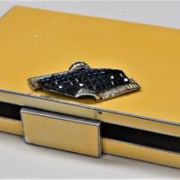 1950s-Art-deco-yellow-enamelled-clutch-purse-Sold-for-99-2019