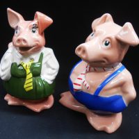 1980s-Wade-NatWest-Pig-Money-Boxes-Son-and-Daughter-approx-16cm-H-Sold-for-37-2019