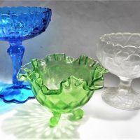 3-x-pcs-vintage-Fenton-glass-comports-inc-Waterlily-satin-translucent-glass-ROSEBUDS-blue-glass-Sold-for-62-2019