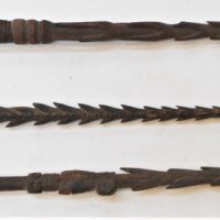 Group-lot-vintage-wooden-hand-carved-TRIBAL-spears-possibly-TROBRIAND-Sold-for-50-2019