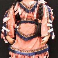 Porcelain-American-Native-Indian-doll-in-full-costume-48cm-H-Sold-for-25-2019