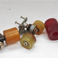 Small-lot-vintage-skateboard-hardware-inc-early-urethane-wheels-STOKER-PHASE-V-and-others-with-truck-and-truck-parts-Sold-for-25-2019