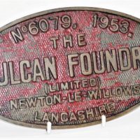 1950s-ADVERTISING-Sign-Cast-Iron-The-Vulcan-Foundry-Lancashire-23cm-W-Sold-for-75-2019